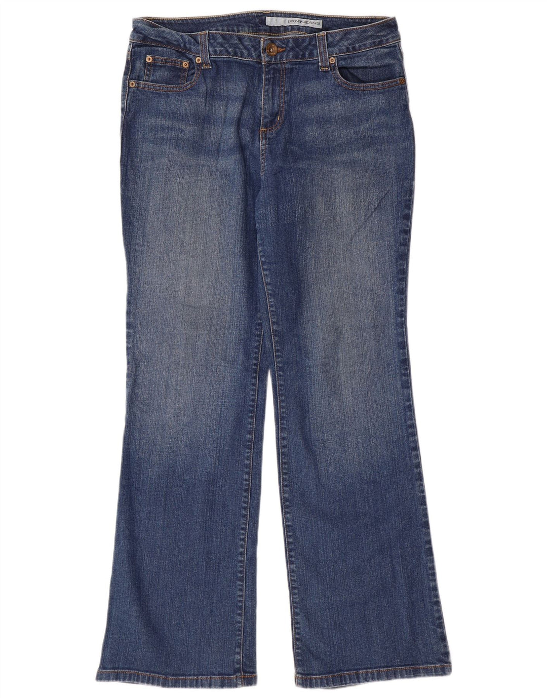 Dkny Dame Bootcut Jeans US 16 2XL W35 L32 Blå Bomuld