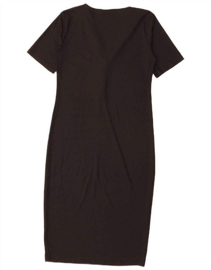 Zara Dame Trafaluc Skede Kjole UK 14 Stor Sort Polyester