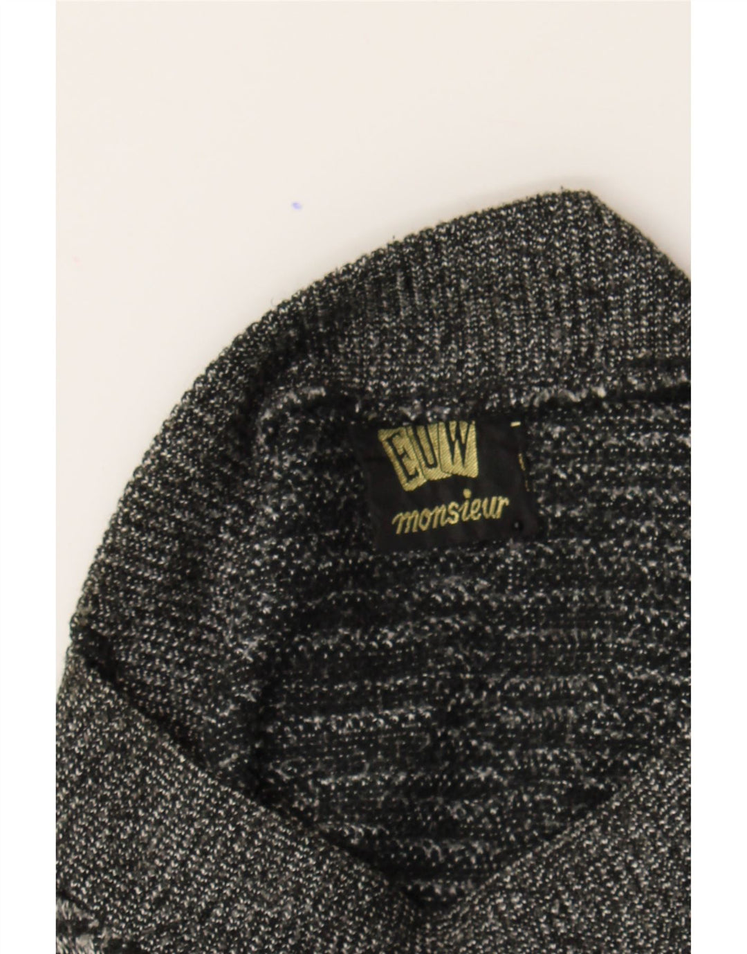 VINTAGE Womens Boat Neck Jumper Sweater UK 14 Medium Black Striped Vintage Vintage and Second-Hand Vintage from Messina Hembry 