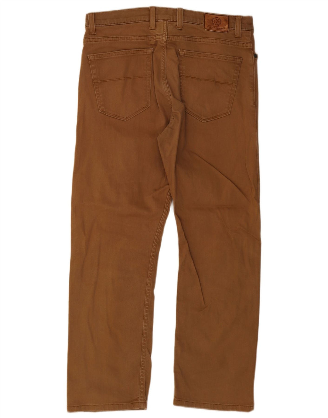 Marks & Spencer Herre Blue Harbor Straight Jeans W34 L29 Brun Bomuld