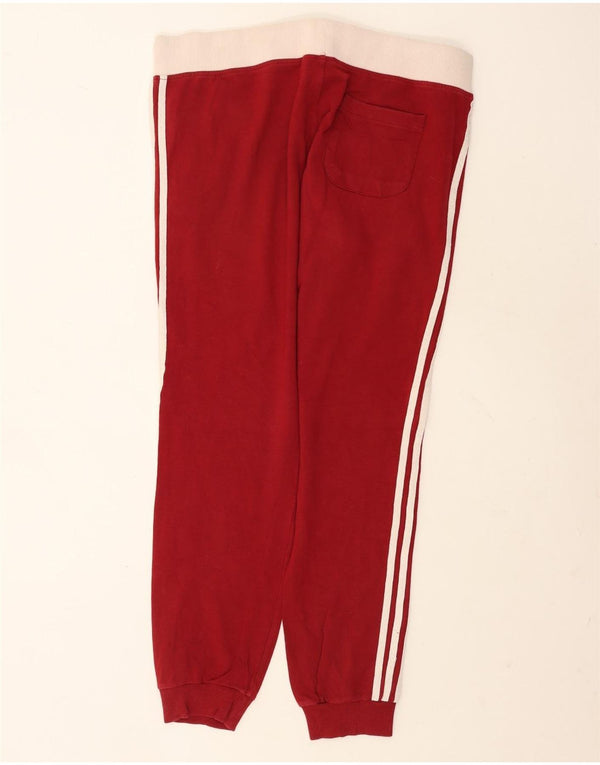 Adidas Dame træningsdragt Bukser Joggers UK 18 XL Burgundy Colourblock