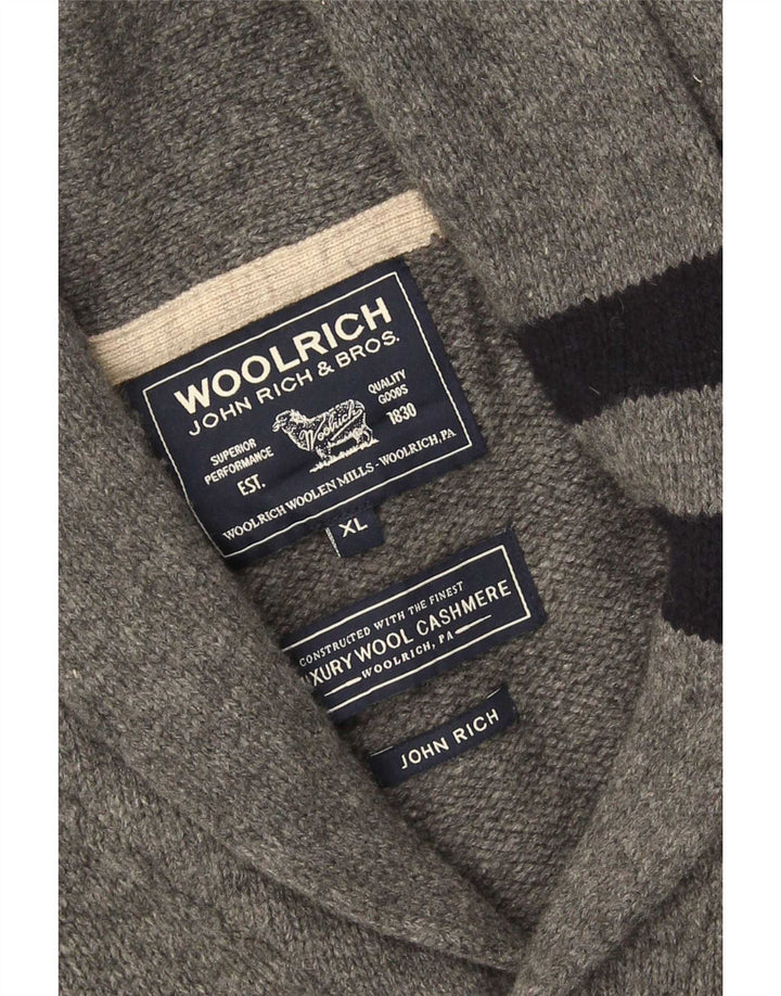 Woolrich Herre Cardigan Sweater XL Grå Cashmere