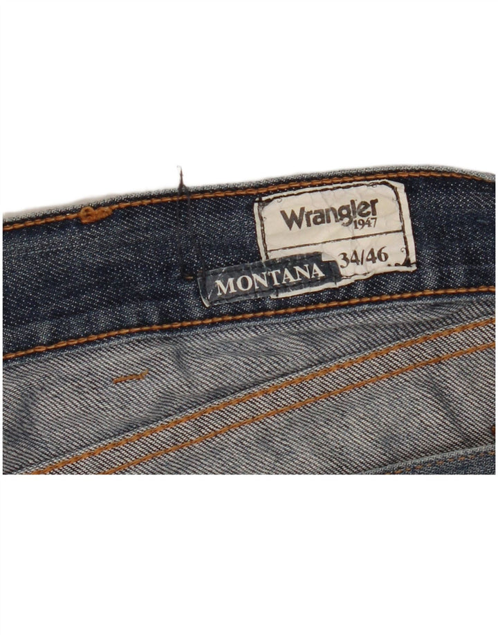 Wrangler Dame Montana Denim Shorts W34 Large Blue