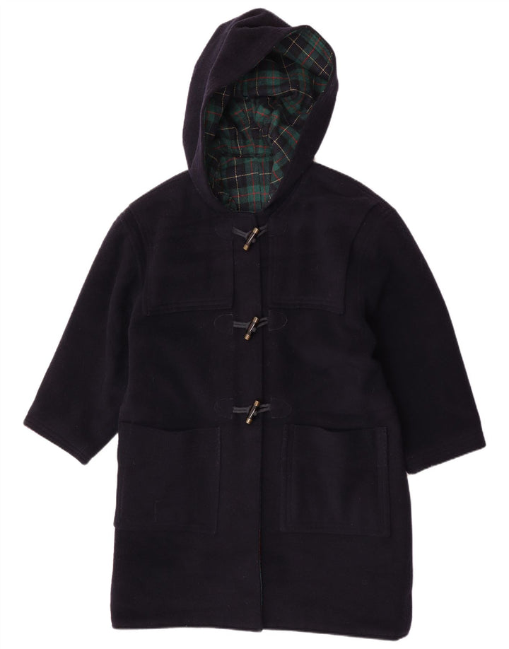 Vintage Dame Hooded Duffel Coat UK 16 Large Navy Blue
