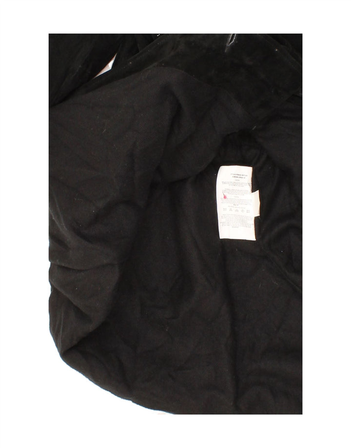 ZARRO Womens Suede Overcoat IT 44 Medium Black Leather Vintage Zarro and Second-Hand Zarro from Messina Hembry 