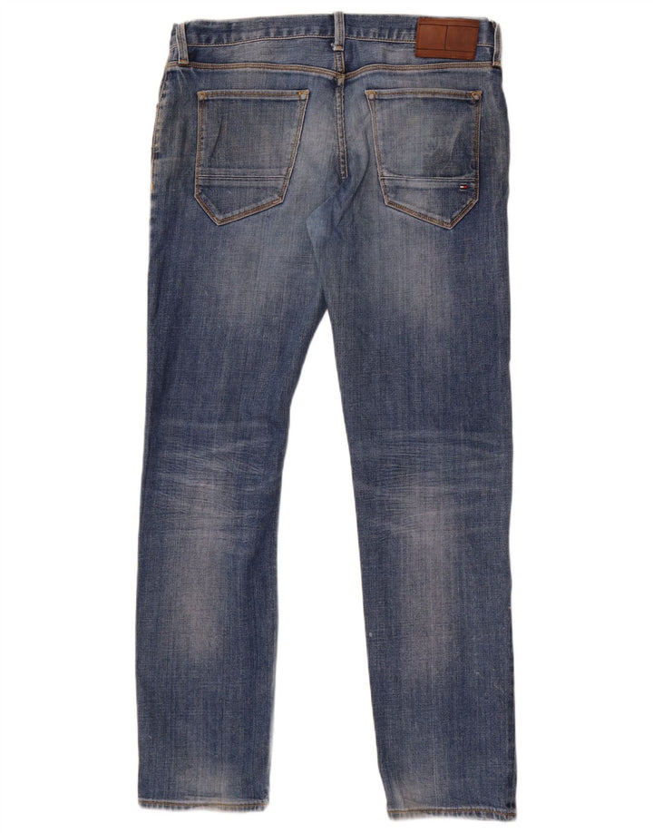 Tommy Hilfiger Herre Straight Jeans W33 L32 Blå Bomuld