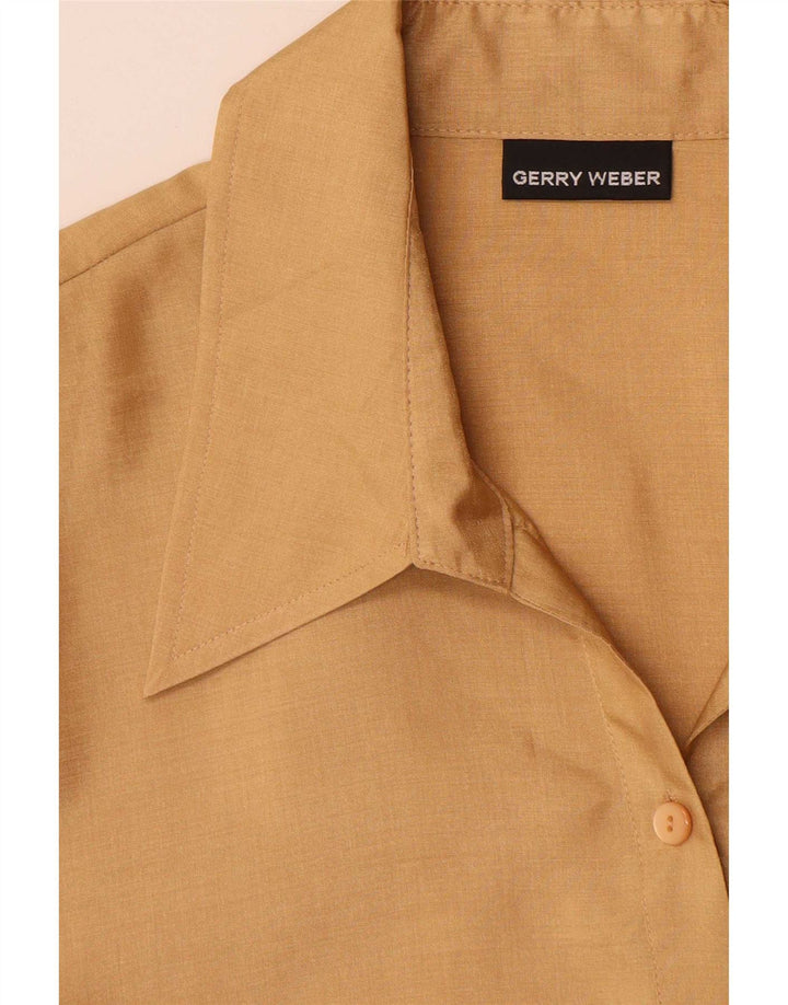 Gerry Weber Kortærmet Dameskjorte UK 16 Stor Beige