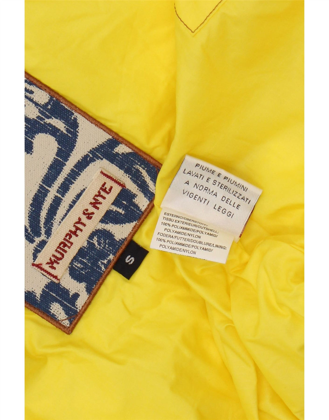 Murphy & Nye Womens Polstret Gilet UK 10 Small Yellow Nylon