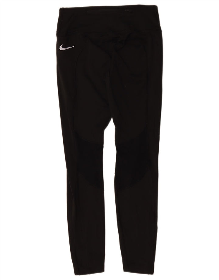 Nike Dame Dri Fit Leggings UK 8 Small Black Polyester