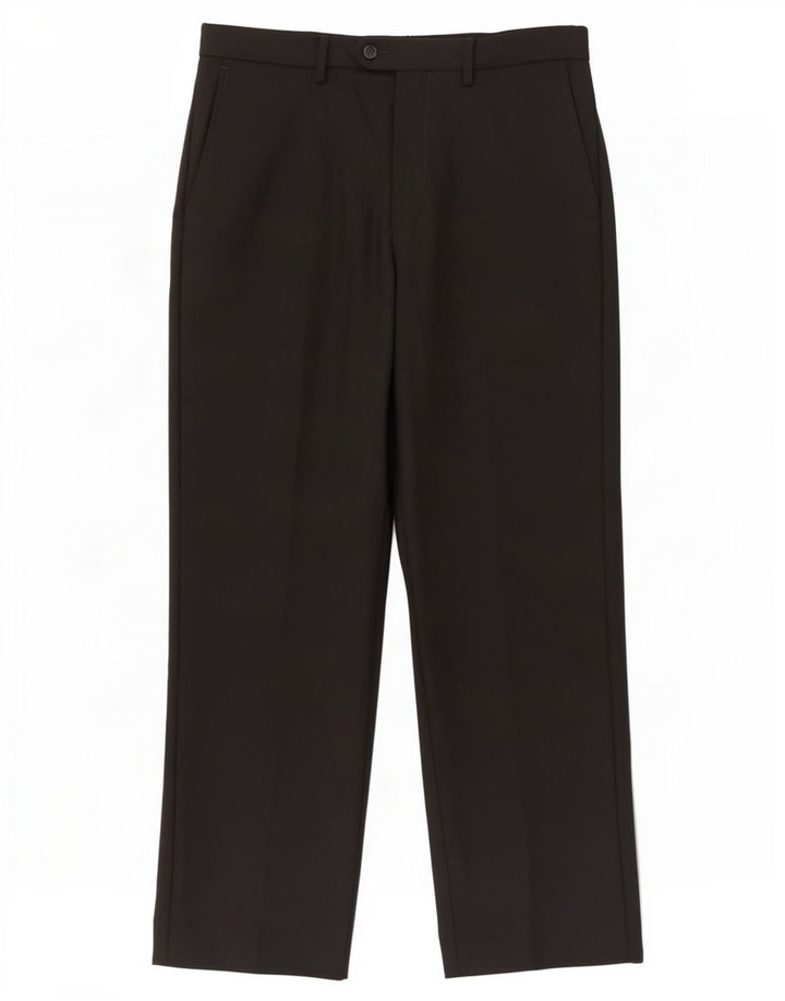 Marks & Spencer Herre skræddersyet pasform Casual Bukser W34 L31 Sort Polyester