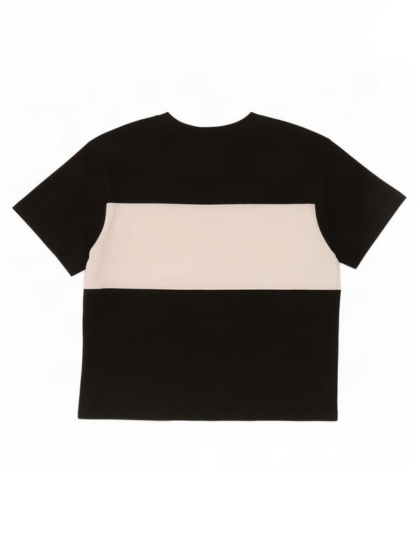 Fila Womens Graphic T-Shirt Top UK 14 Medium Black Colourblock