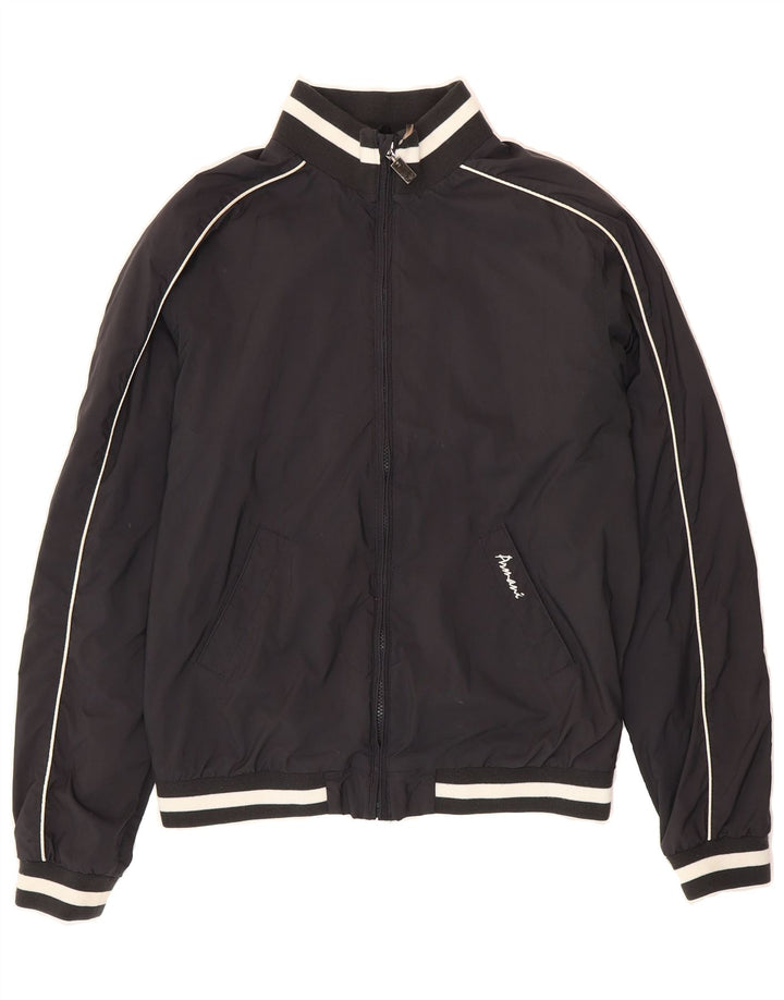 ARMANI TEEN Boys Bomber Jacket 15-16 Years Navy Blue Polyester Vintage Armani Teen and Second-Hand Armani Teen from Messina Hembry 