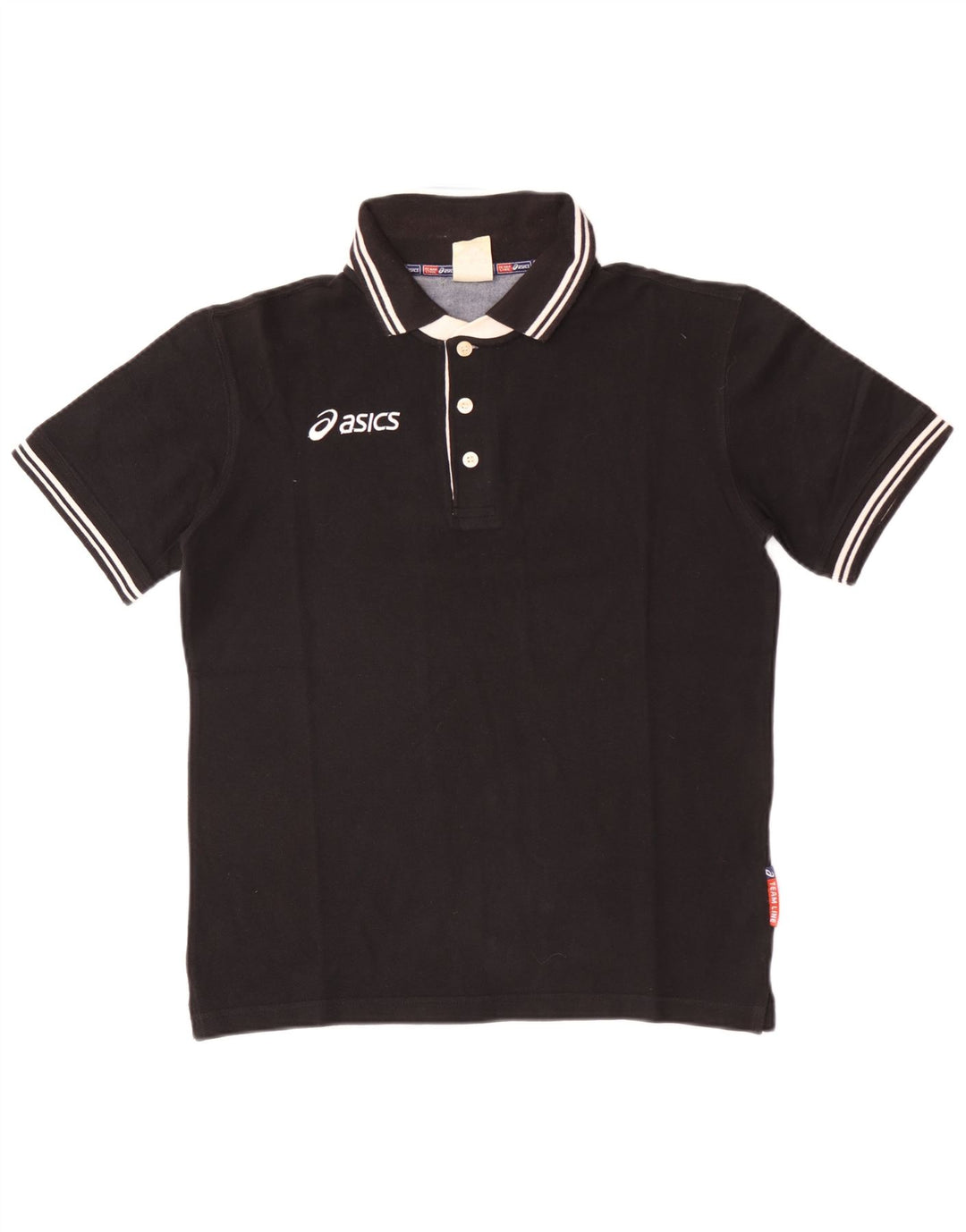 Asics Rugby Polo Shirt til mænd Lille sort bomuld