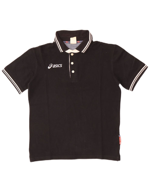 Asics Rugby Polo Shirt til mænd Lille sort bomuld