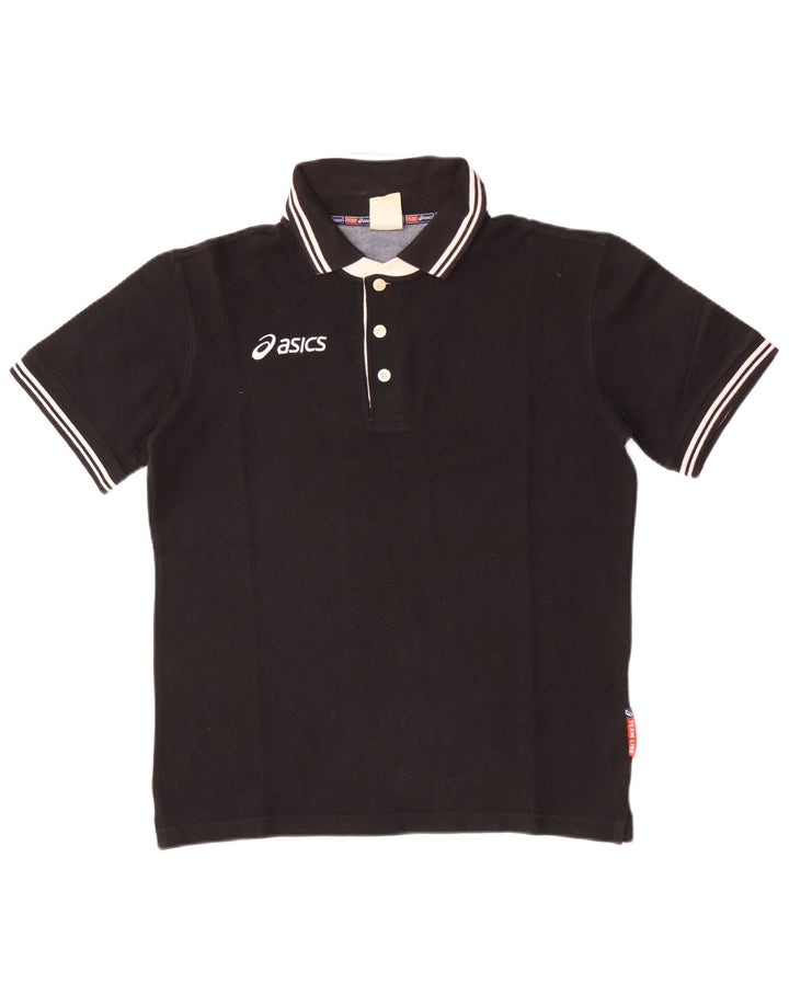 Asics Rugby Polo Shirt til mænd Lille sort bomuld