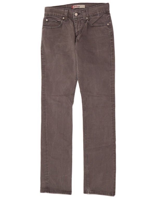 Levi's Womens 511 Slim Jeans W30 L34 Grå Bomuld