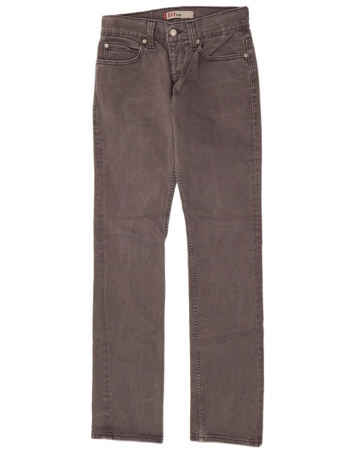 Levi's Womens 511 Slim Jeans W30 L34 Grå Bomuld