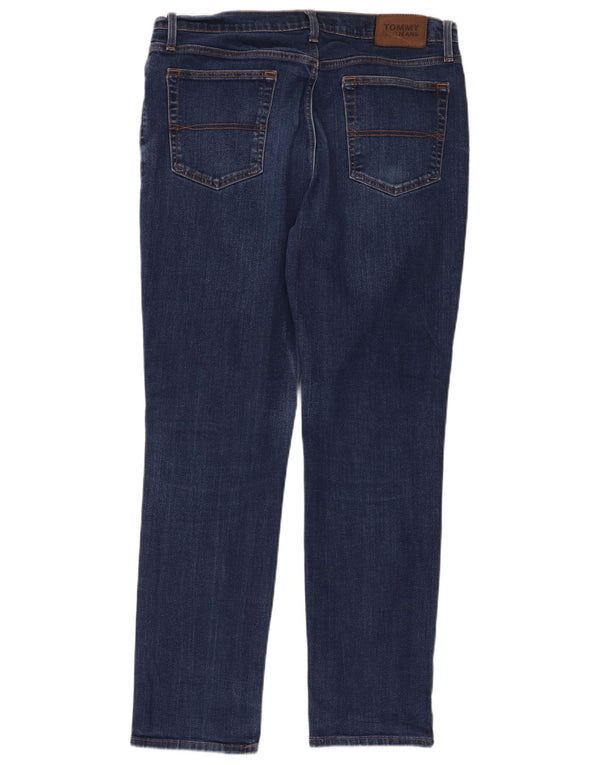 Tommy Hilfiger Herre Droite Slim Jeans W36 L32 Blå