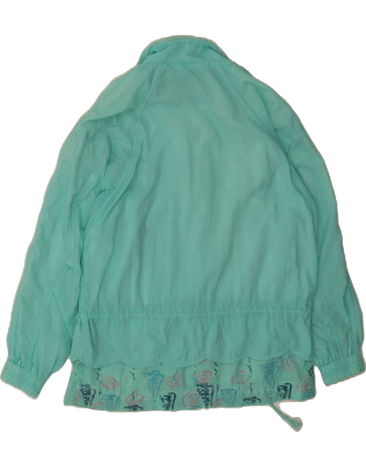 DIADORA Womens Oversized Windbreaker Jacket UK 6 XS Turquoise Polyester Vintage Diadora and Second-Hand Diadora from Messina Hembry 