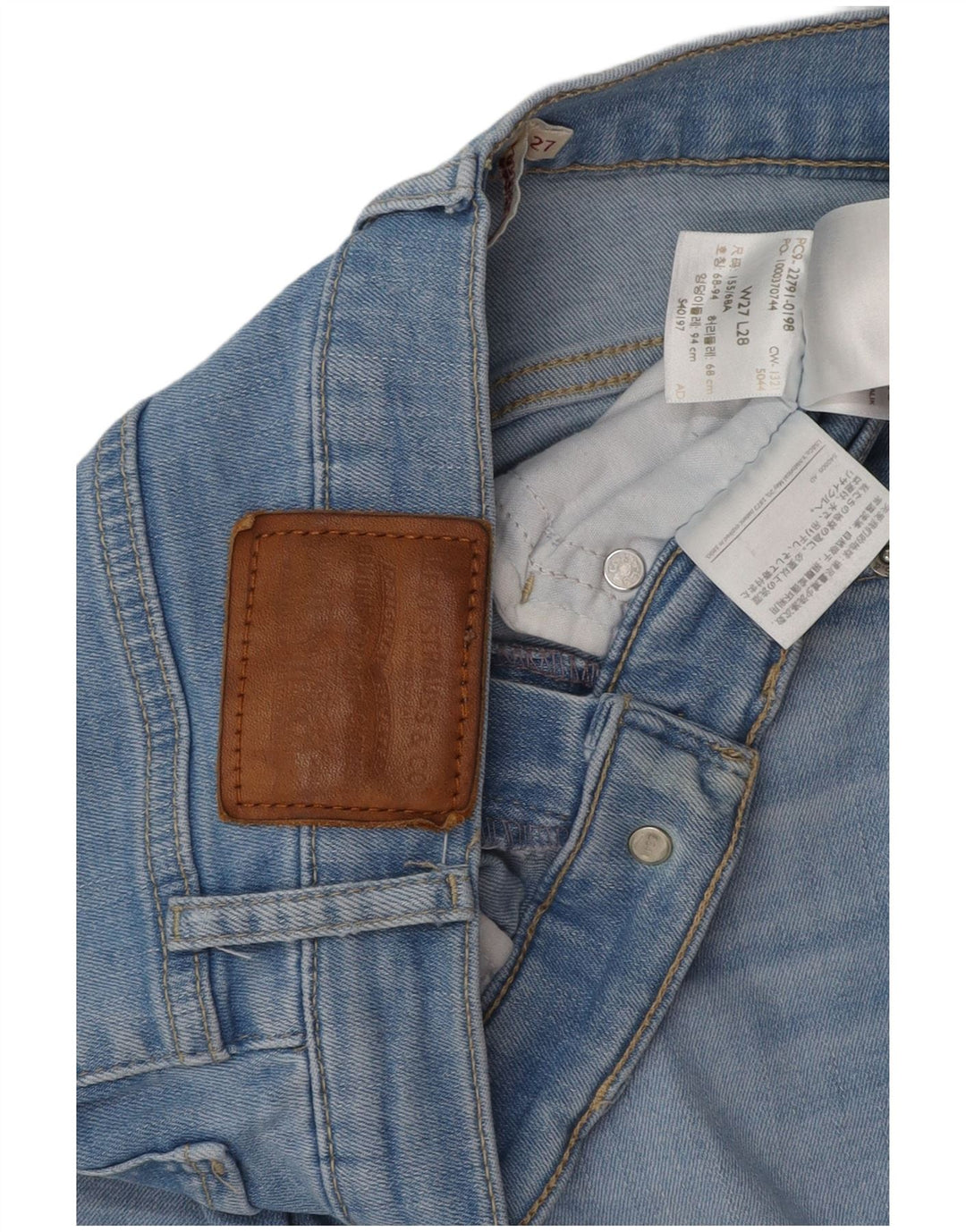 LEVI'S Kvinder Mile High Super Skinny Jeans W27 L28 Blå Bomuld