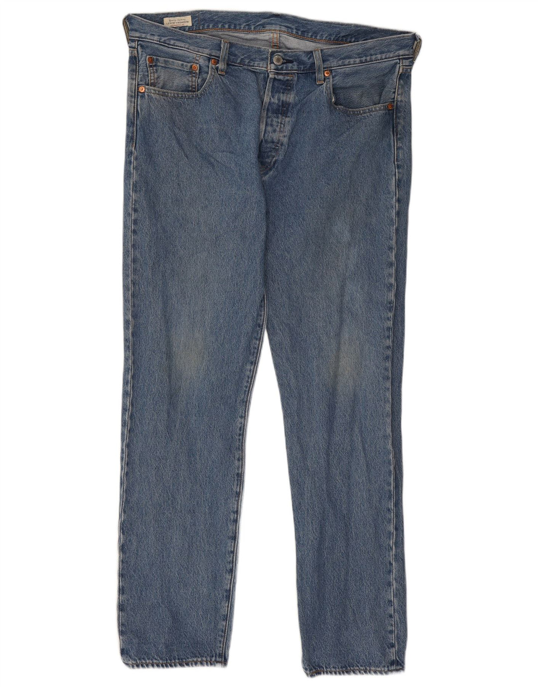 Levi's Herre 501 lige jeans W36 L32 blå bomuld