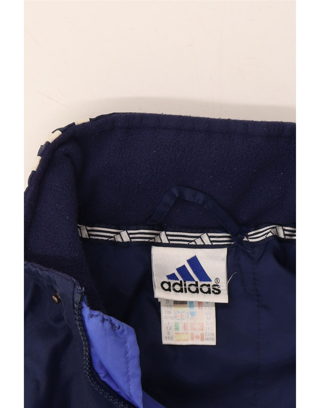 ADIDAS Boys Windbreaker Jacket 11-12 Years Navy Blue Polyester Vintage Adidas and Second-Hand Adidas from Messina Hembry 