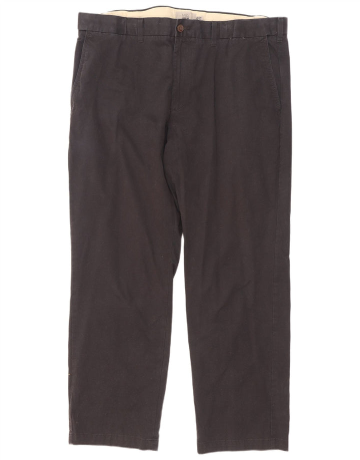 Marks & Spencer Herre Regular Fit Chinobukser W42 L31 Marineblå Bomuld