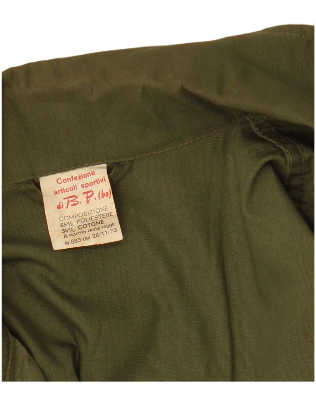 VINTAGE Herre Utility Jacket UK 36 Small Khaki Polyester