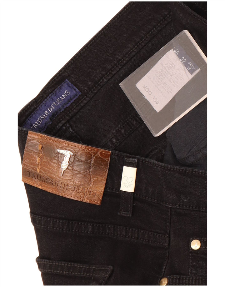 Trussardi Straight Jeans til mænd Størrelse 30 W30 L29 Sort Bomuld