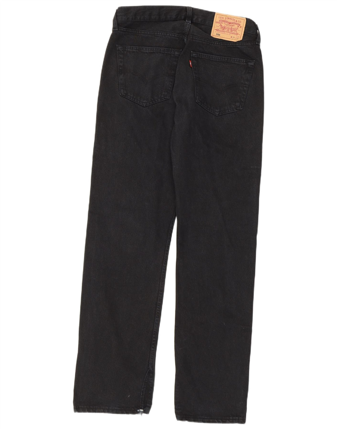 Levi's Herre 501 lige jeans W31 L32 sort bomuld