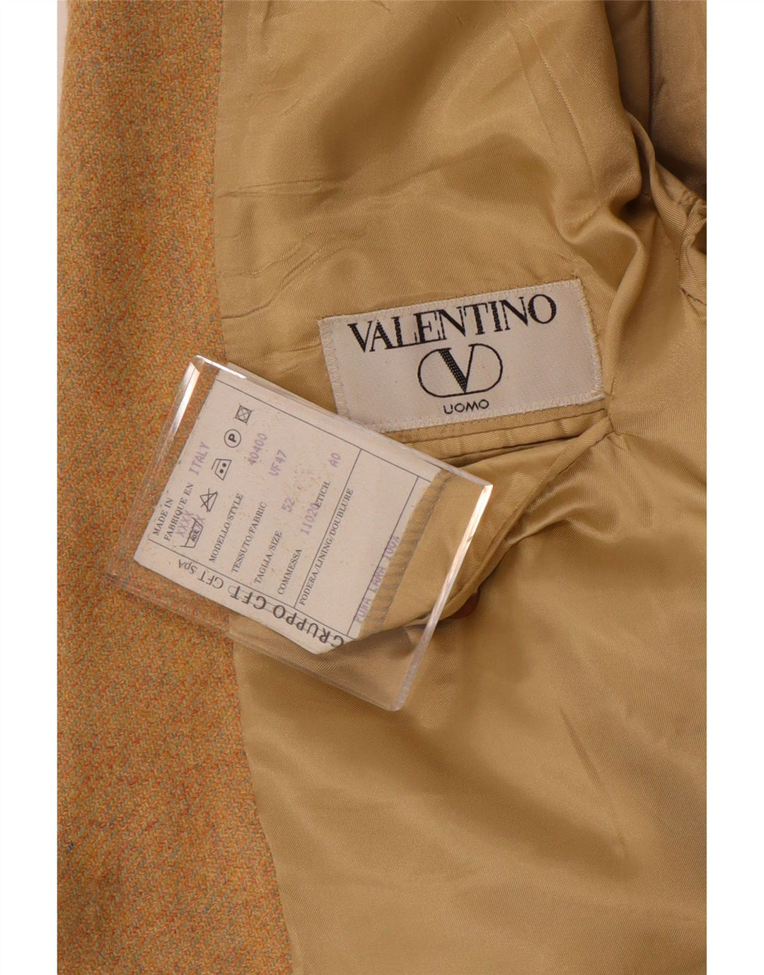 VALENTINO Herre 2-knaps blazerjakke IT 52 XL Beige Virgin Wool