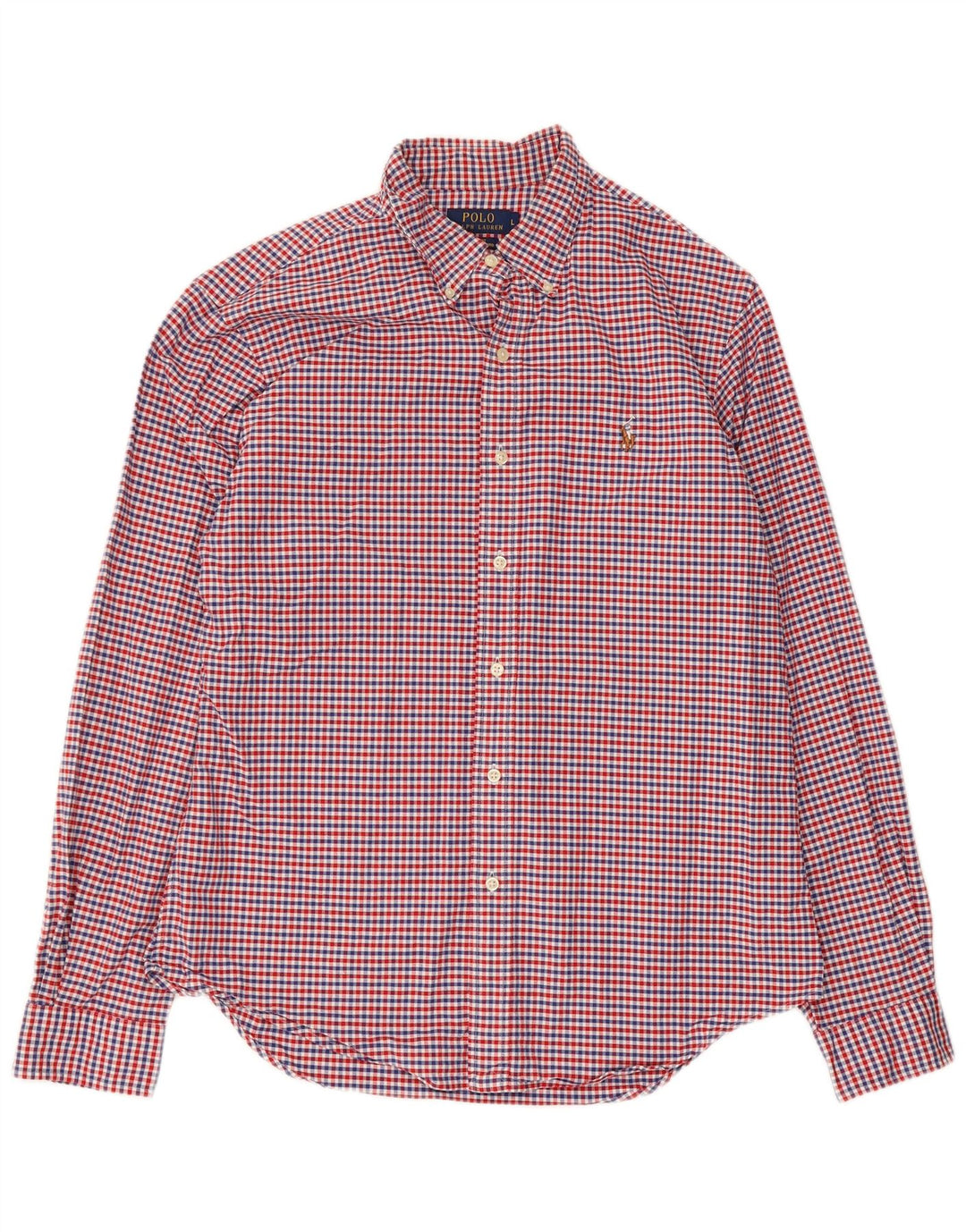Polo Ralph Lauren Herre Stretch Oxford skjorte Stor flerfarvet Gingham