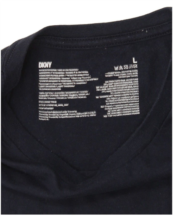 Dkny Herre T-Shirt Top Stor Marineblå Bomuld