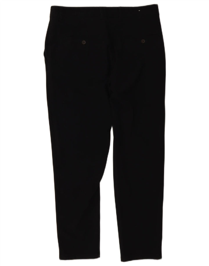 Zara Herre Slim Chino Bukser EU 42 Large W32 L27 Sort Polyester