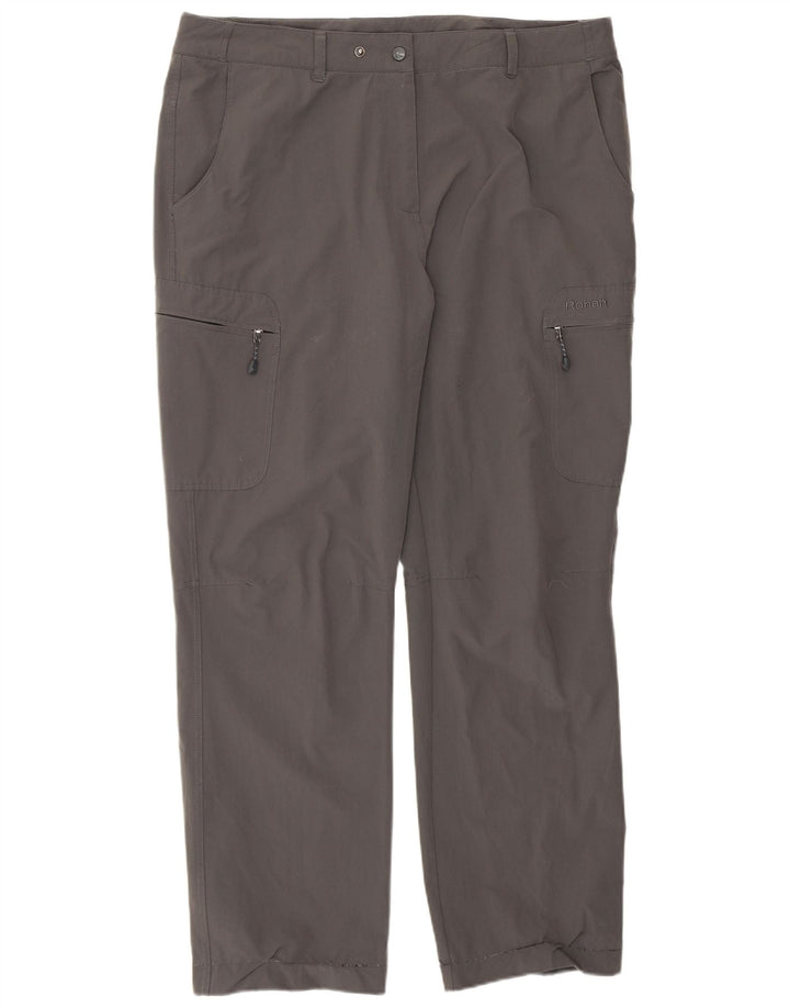 Rohan Womens Straight Cargo Trousers UK 16 Large W36 L29 Grå Polyamid