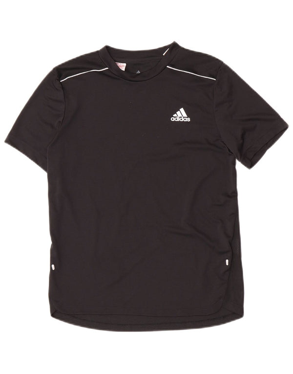 Adidas Boys Aeroready T-Shirt Top 11-12 År Sort Polyester