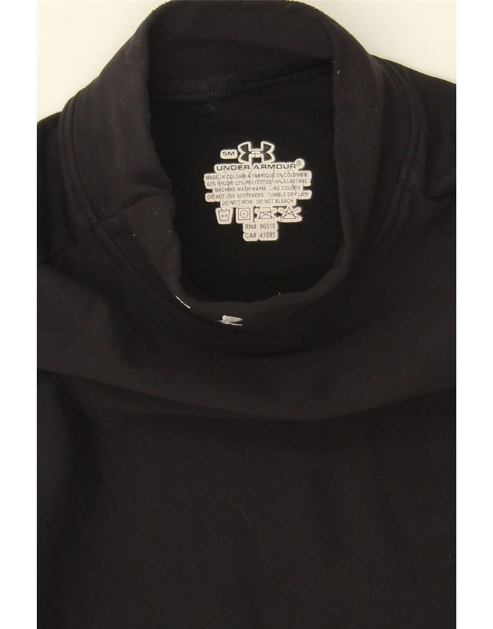 Under Armour Dame Top Langærmet UK 10 Small Black Nylon