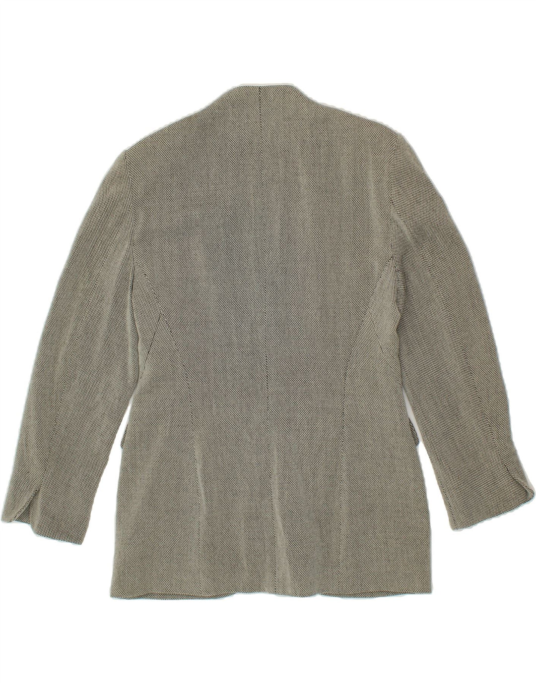 LES COPAINS Womens 1 Button Blazer Jacket UK 10 Small Grey Virgin Wool Vintage Les Copains and Second-Hand Les Copains from Messina Hembry 