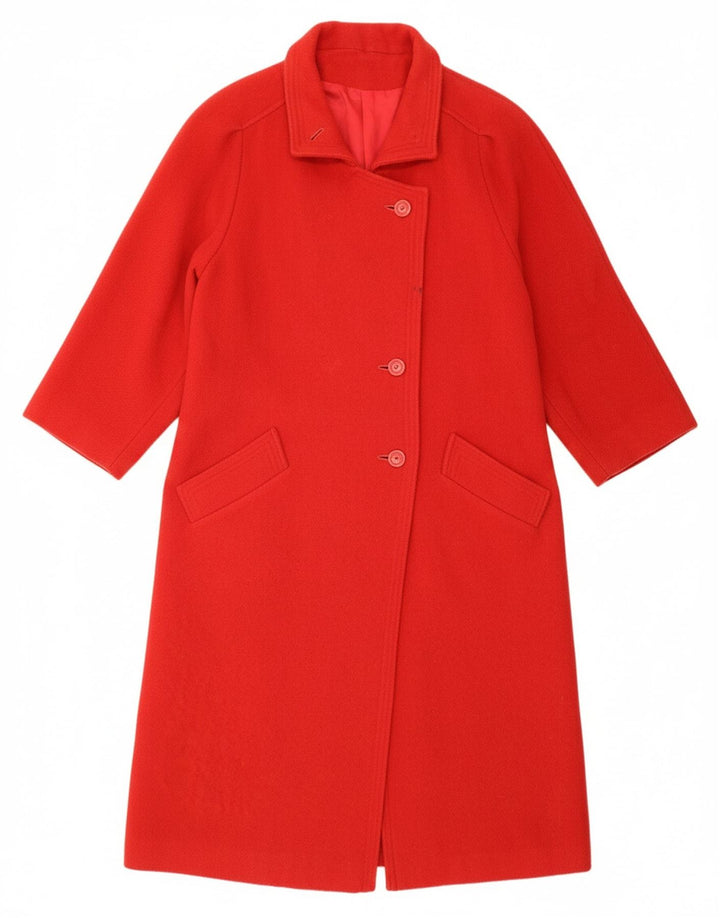 VINTAGE Womens Overcoat UK 16 Large Red