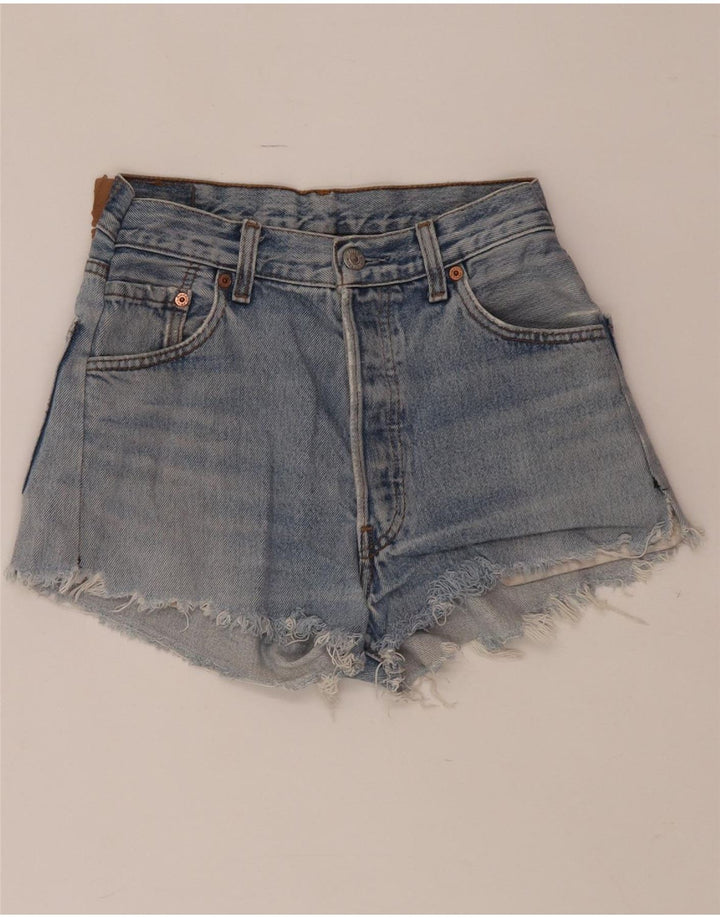 Levi's Womens 501 Denim Hot Pants med høj talje W24 XS Blå