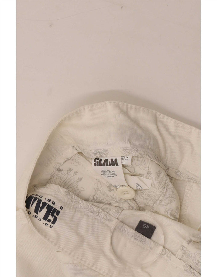 Slam Herre Chino Shorts IT 46 Small W29 White Bomuld