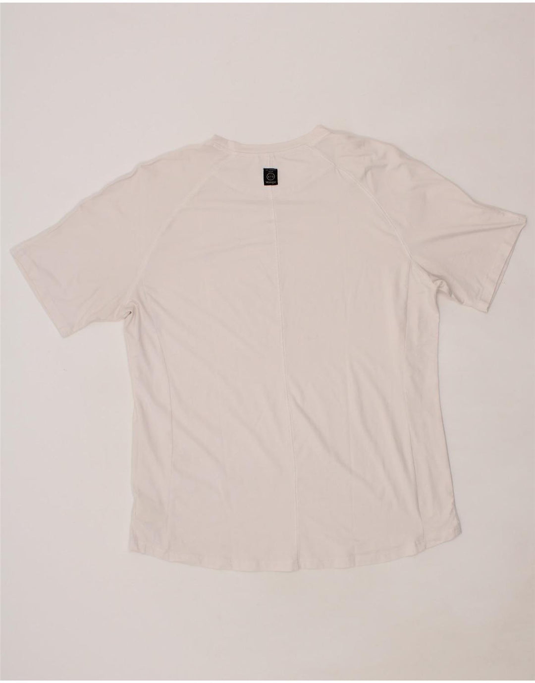 WRANGLER Mens Regular Fit T-Shirt Top Large White Polyester Vintage Wrangler and Second-Hand Wrangler from Messina Hembry 