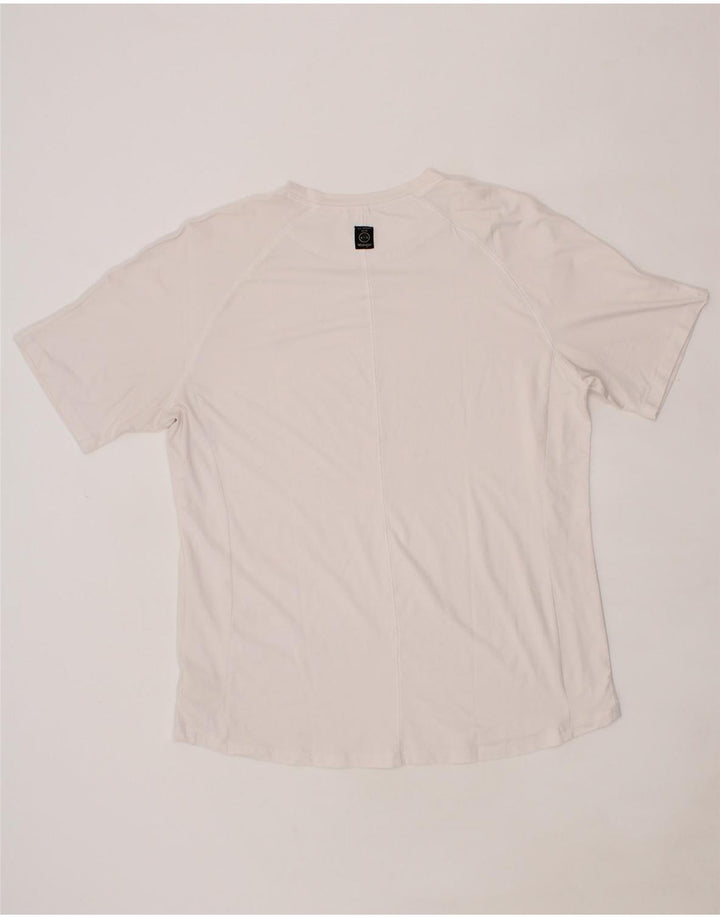 WRANGLER Mens Regular Fit T-Shirt Top Large White Polyester Vintage Wrangler and Second-Hand Wrangler from Messina Hembry 