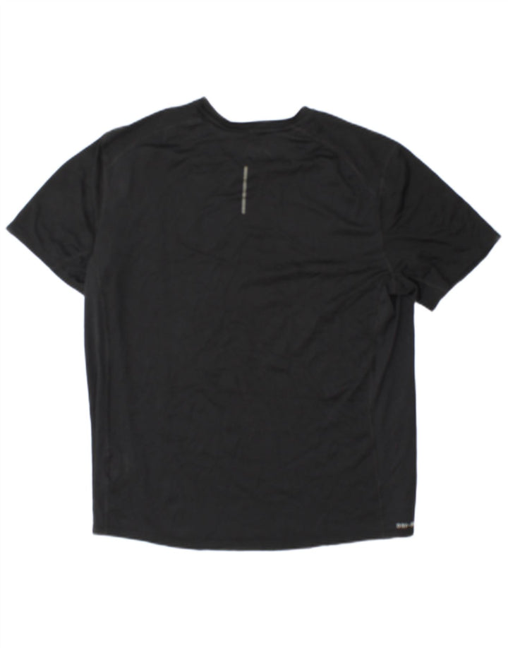Nike Dri Fit T-shirt top til mænd, stor sort polyester