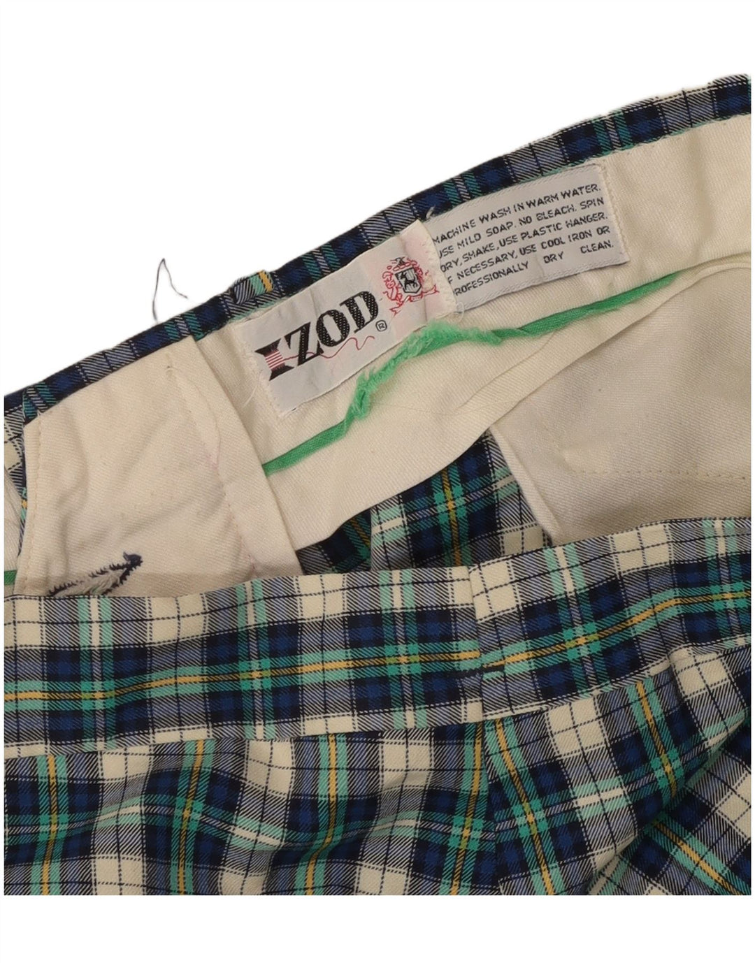 Izod Straight Casual Bukser til mænd W30 L32 Grøn ternet