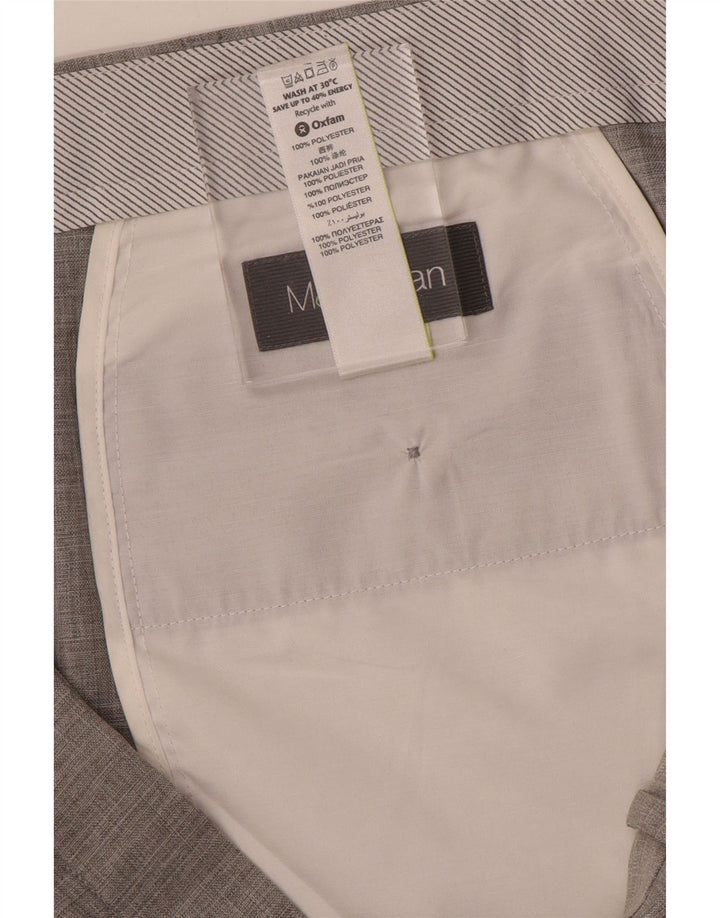 Marks & Spencer Straight Suit Bukser til mænd W42 L33 Grå polyester