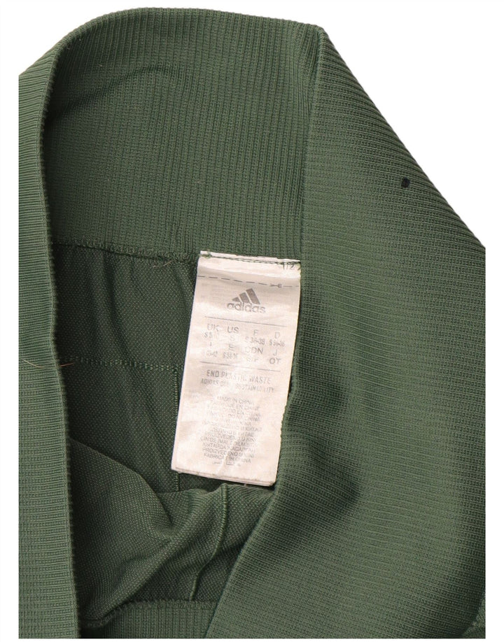 Adidas Womens Leggings UK 8/10 Small Green Polyester