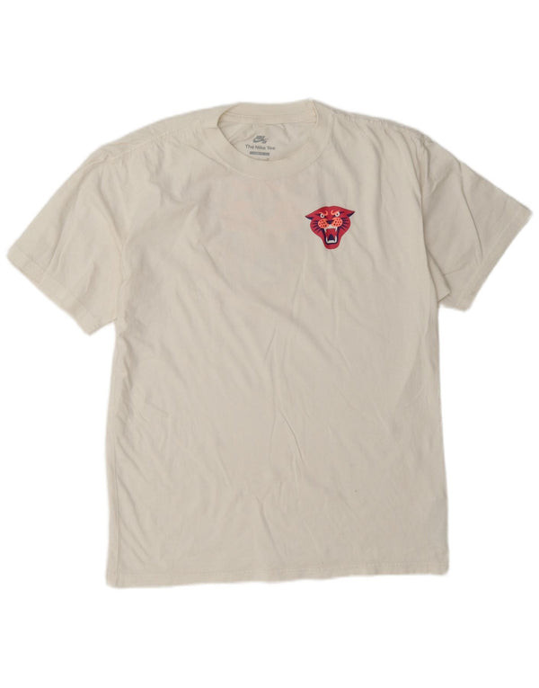 Nike Herre SB Panther Loose Fit grafisk T-shirt top lille hvid bomuld
