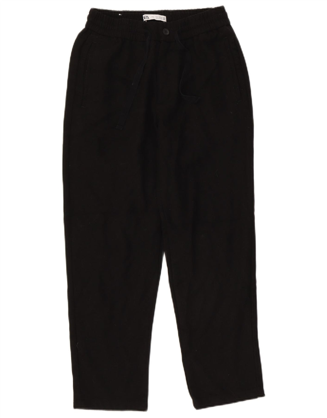 Zara Herre tilspidsede Chinobukser Small W30 L26 Sort Polyester