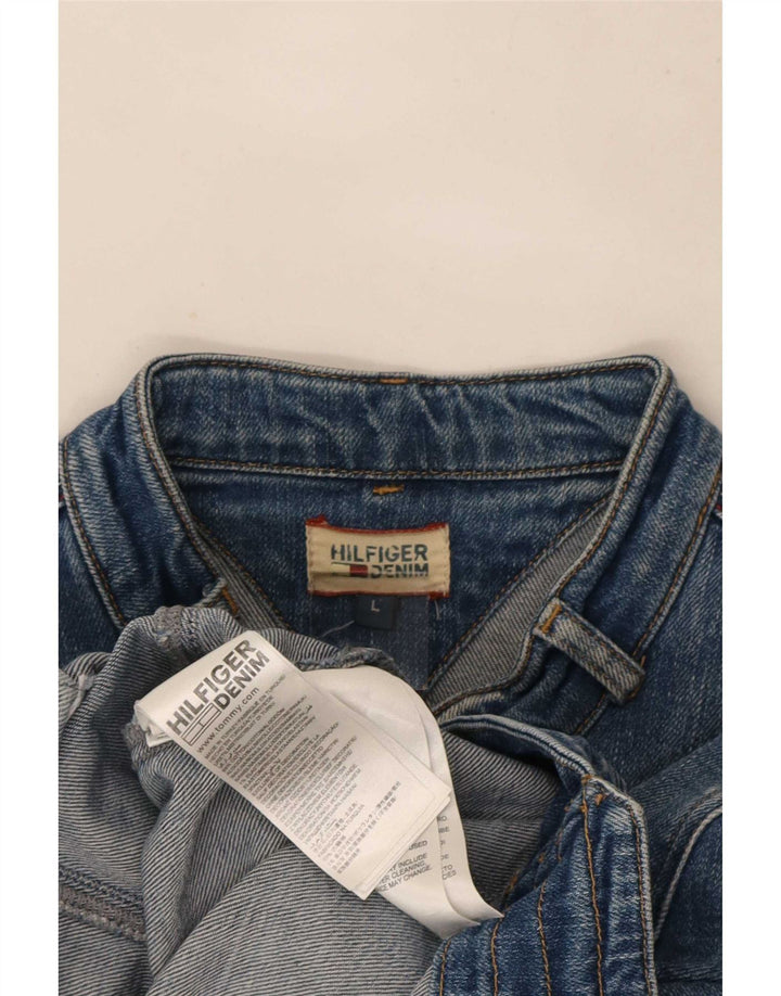 Tommy Hilfiger Dame denimjakke UK 14 Stor Blå Bomuld